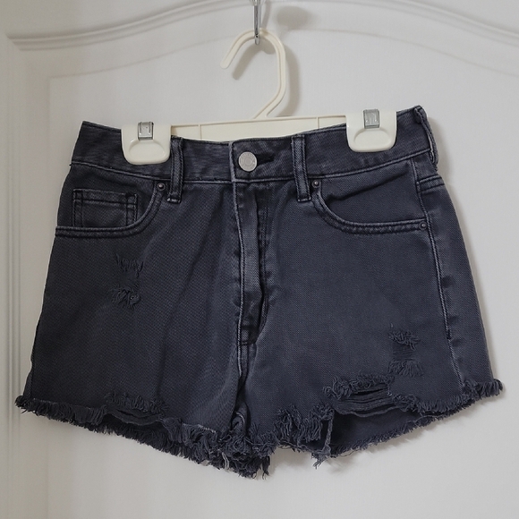 PacSun Size 24 Washed Black High Rise Festival Cutoff, Gently Used Condition - Picture 1 of 11